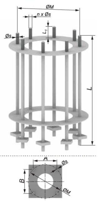 fier beton fundatie stalpi iluminat metalici